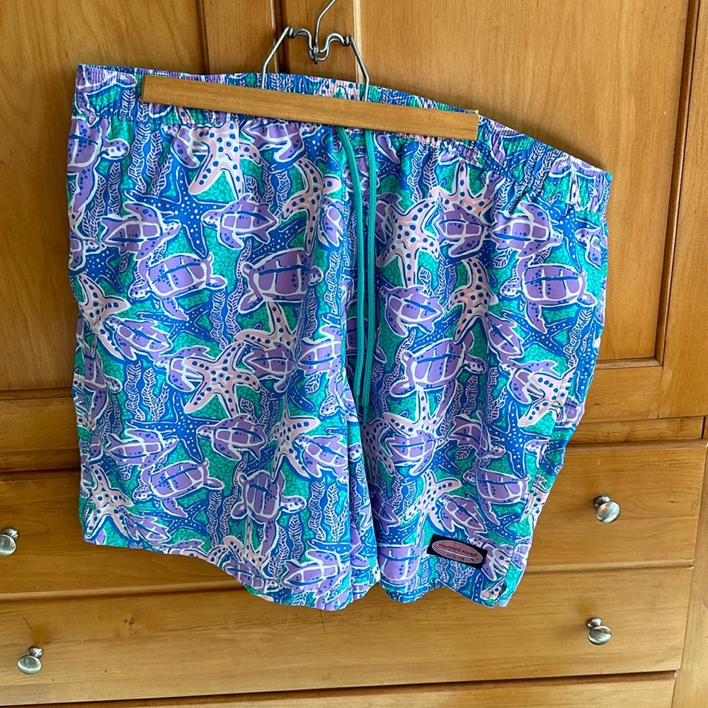 Vineyard vines turtle swim trunks